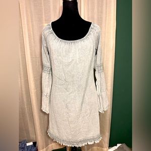 Cotton Natural Bell Sleeve Dress